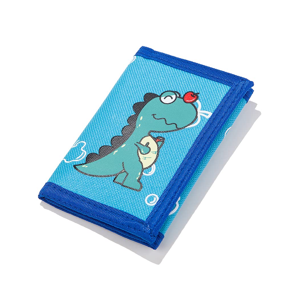 Leyeve wallet,Teen Wallet with Coin Pocket,Kids Wallets for Girls,RFID Trifold Canvas Outdoor lovely cartoon Wallet for Kids-Wallet with Magic Sticker - Alpaca