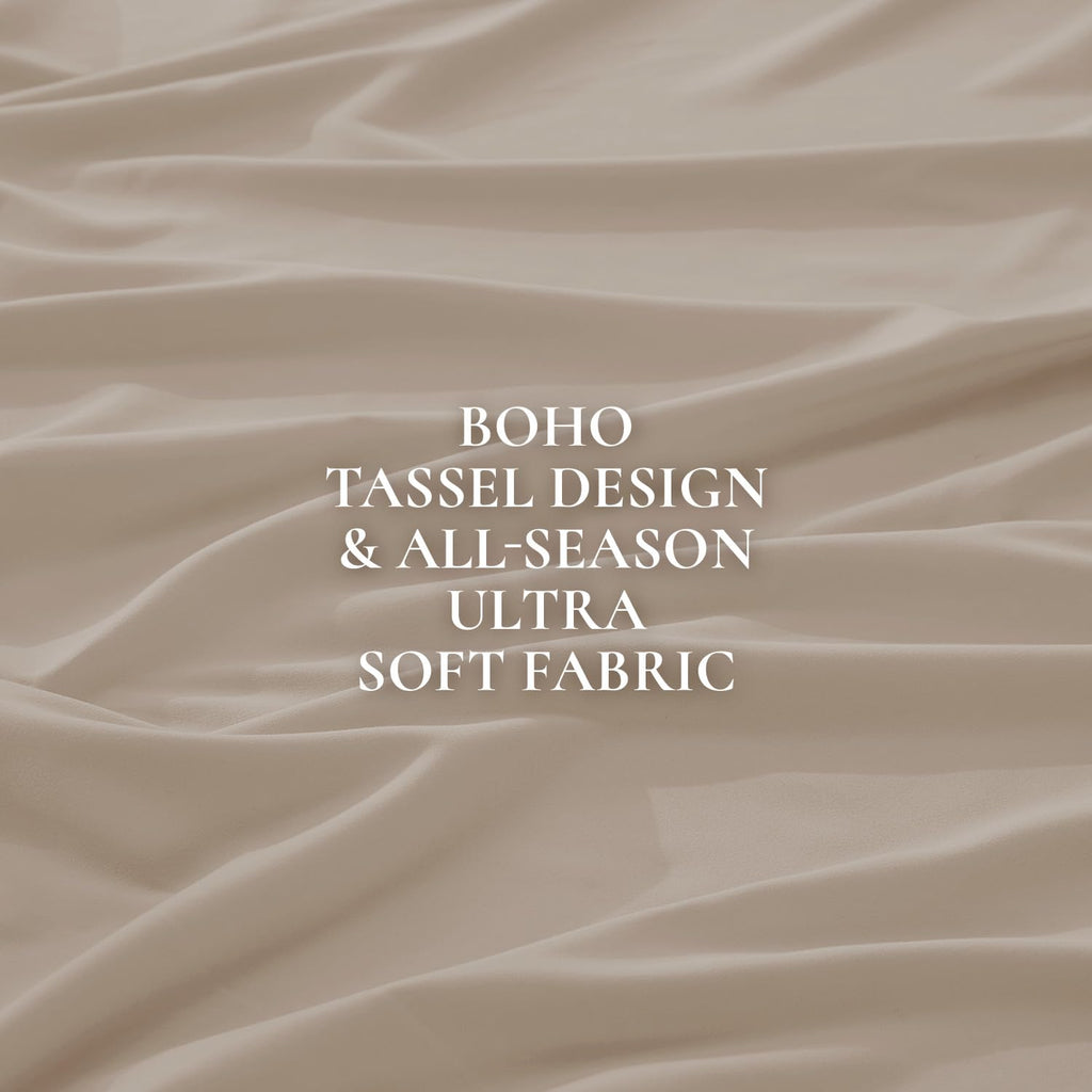 Andency Comforter Full Size Set Burnt Orange, 3 Pieces Boho Terracotta Winter Lightweight Bedding Comforter Sets, All Season Rust Tassel Bed Set (79x90In Comforter & 2 Pillowcases)