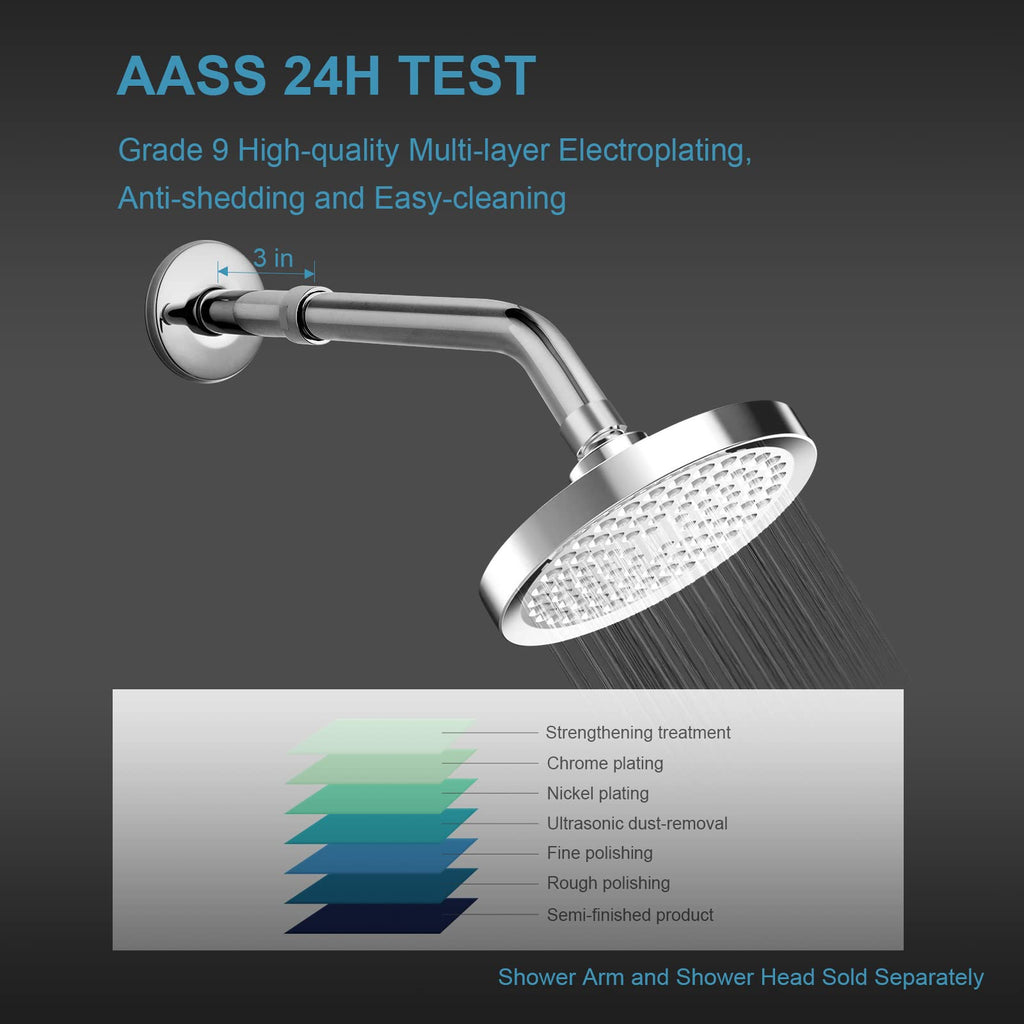 OFFO Shower Head Extension Arm, Shower Arm Extension Shower Head Extender Made of 304 Stainless Steel Shower Pipe Extension, Bright Gold 3 in
