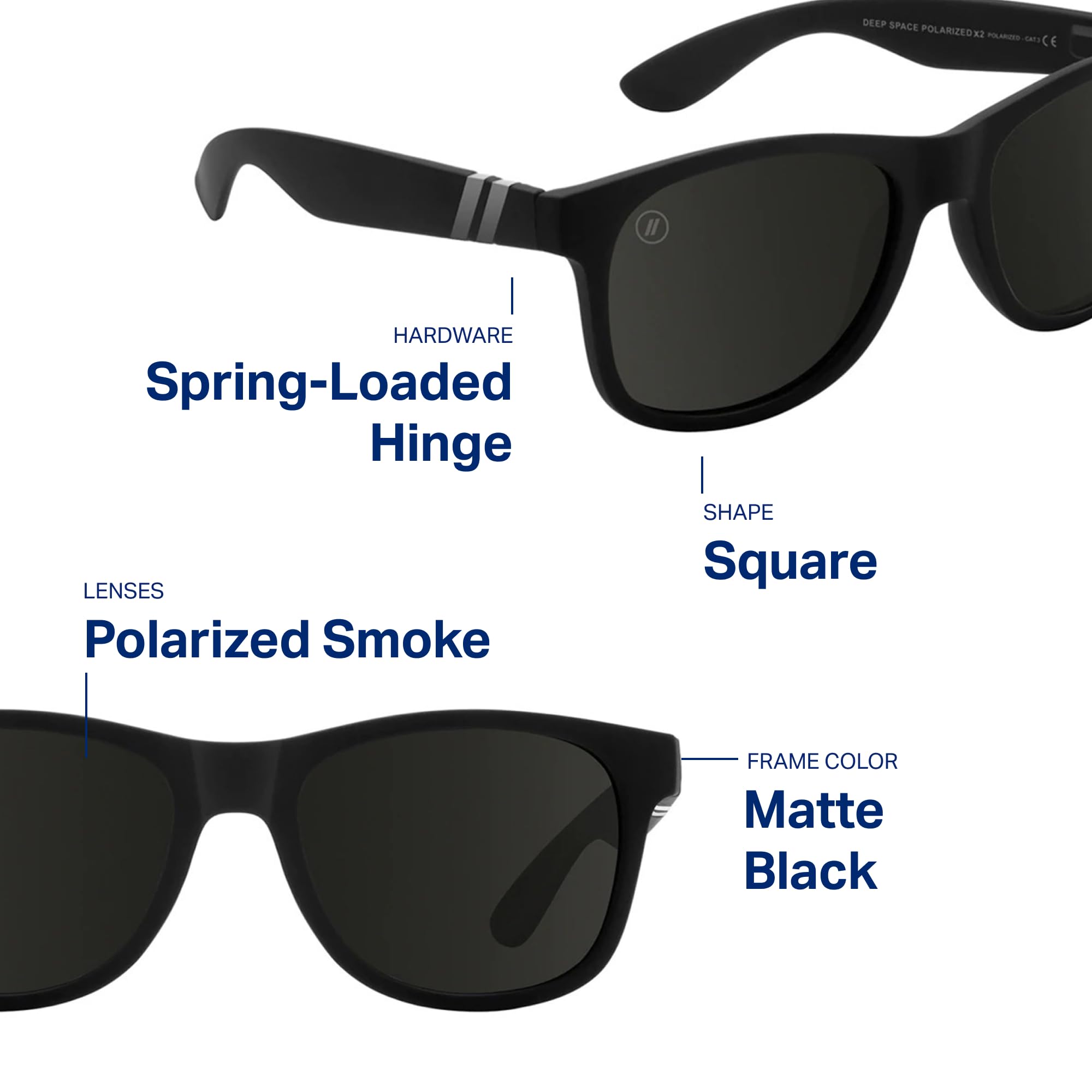Blenders Eyewear M Class X2 – Polarized Sunglasses – Round Lens, Spring Loaded Hinge – 100% UV Protection – For Men & Women