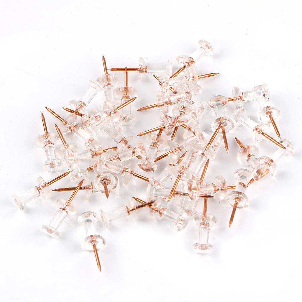 Push Pins 600 Count, Standard Clear Thumb Tacks Steel Point and Clear Plastic Head