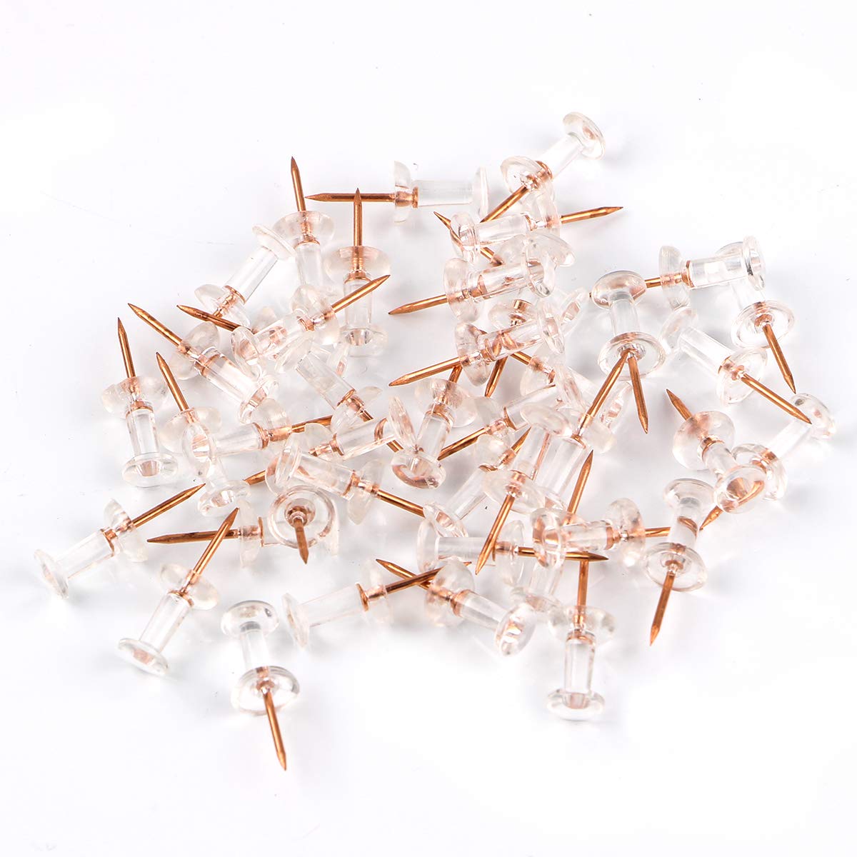 Push Pins 600 Count, Standard Clear Thumb Tacks Steel Point and Clear Plastic Head