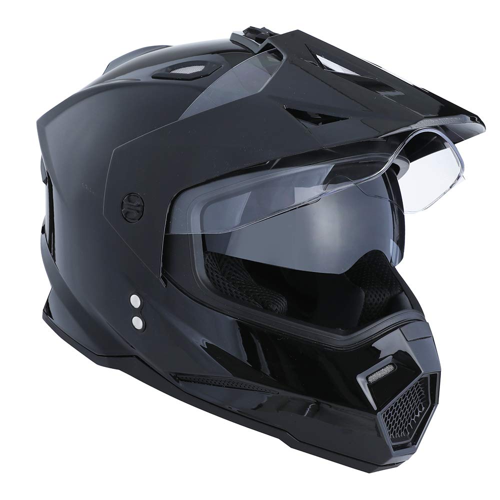 1Storm Dual Sport Motorcycle Motocross Off Road Full Face Helmet Dual Visor: HF802