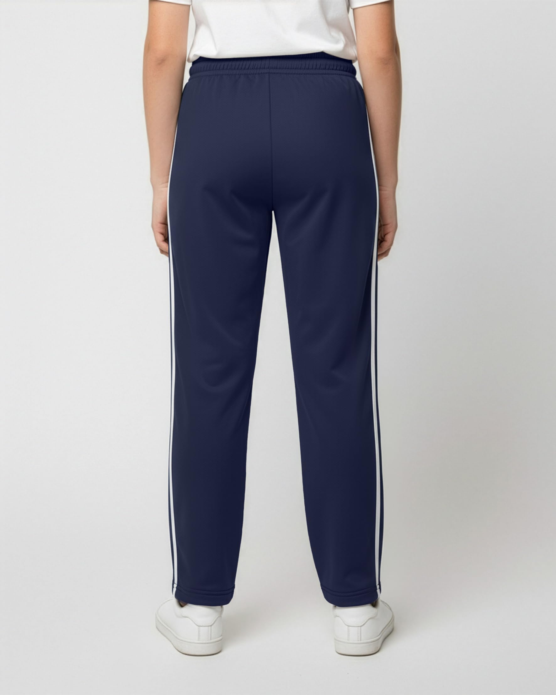 Real Essentials 3 Pack: Boys' Mesh Open Bottom Active Sweatpants with Pockets & Drawstring