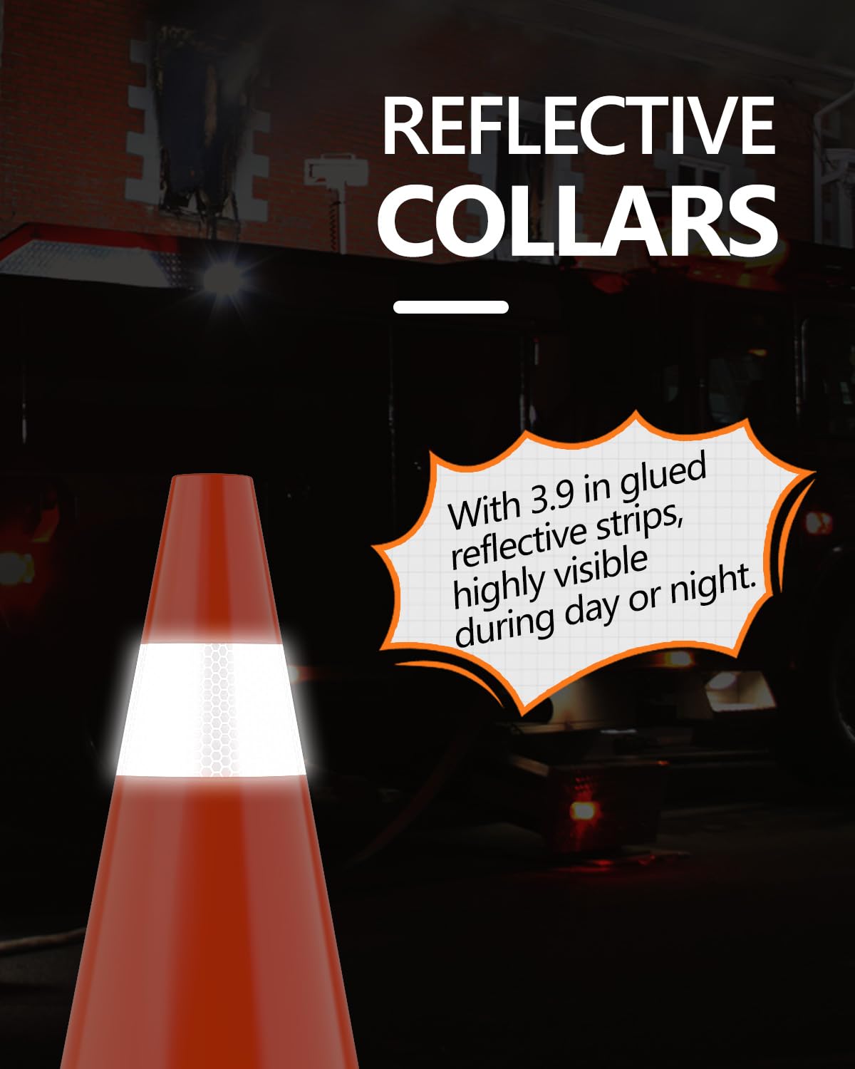 (4 Pack) BATTIFE Traffic Cones 18 Inch with Black Weighted Base, PVC Green Cone for Traffic Control,Construction Events, Driveway Road Parking Lot