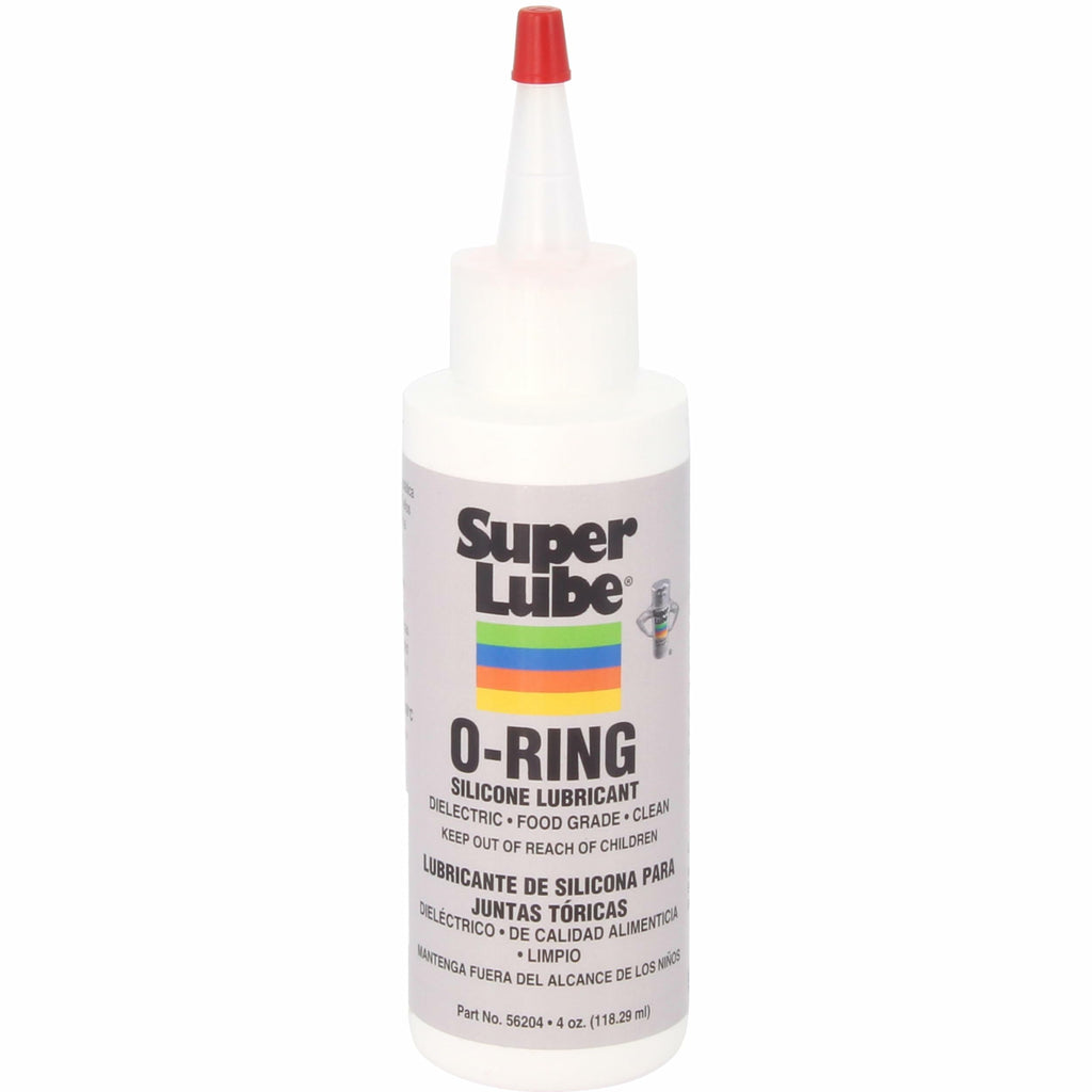 Super Lube O-Ring Silicone Lubricant - Waterproof Silicone & Rubber Seal Grease - Heat Stable Lubricant & Oxidation Protection - Food Grade H1 Grease - Clear - Bottle - 4 oz (56204)