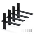 Floating Shelf Bracket 3/8" Thick Heavy Duty Shelf Brackets 2 Pack Free Hanging Countertop Support Bracket 8" Lx2.5 W Floating Wall Brackets for Cabinets, Granite, Dishwasher, Bench Seats Vanities