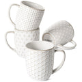 LE TAUCI Espresso Cups 6 oz, Ceramic Demitasse Cup, Small Coffee Mugs for Double Shot, Latte, Cappuccino, Lungo, Kids Mugs With Handle, Suit For Housewarming - 2.7 inch, Set of 4, Arctic White
