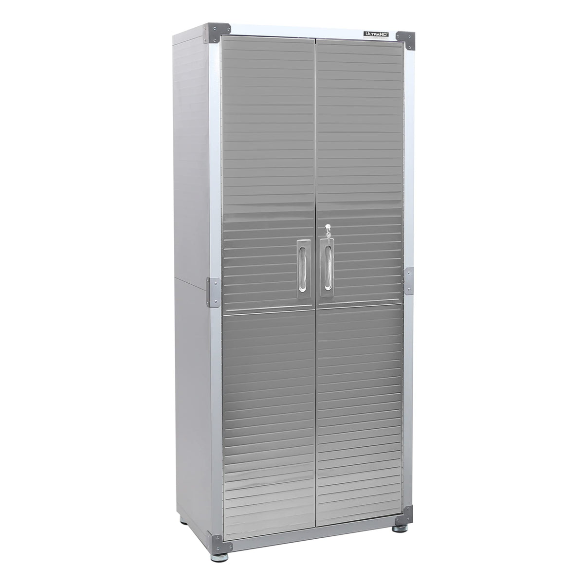 Seville Classics UltraHD Solid Steel Lockable Metal Storage Cabinet Locker Organizer, w/Adjustable Shelves for Garage, Warehouse, Office, Classroom, Granite, 30" W x 18" D x 72" H