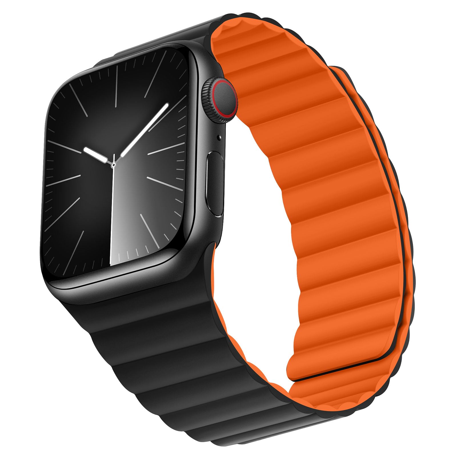 Bisikor Compatible with Apple Watch Band 49 46 45 44 42 41 40 38mm, Double Sided Wearable Silicone Magnetic Strap for iWatch Ultra SE Series 11 10 9 8 7 6 5 4 3 2 1 (38/40/41/42, Beige/Gray)