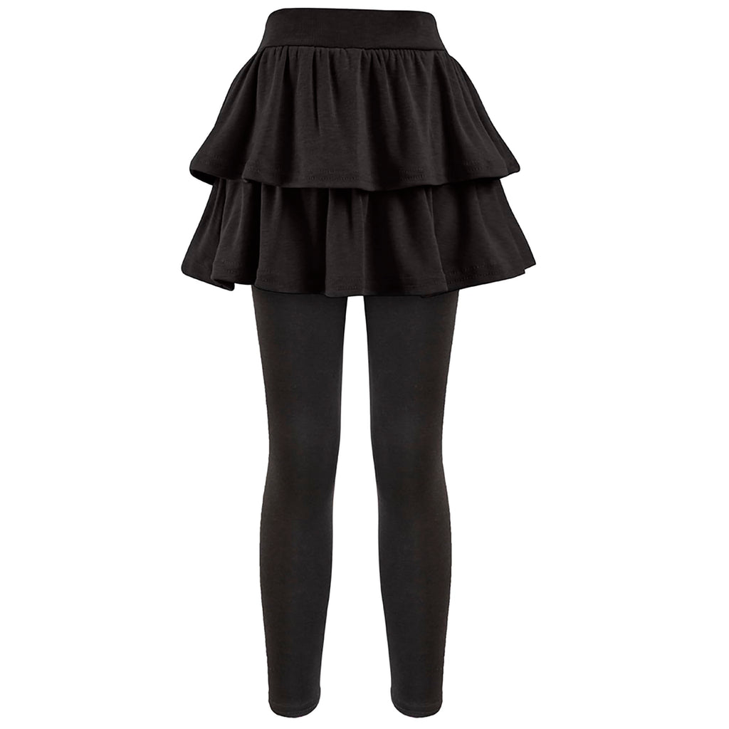 Girls School Uniform Pants Leggings with Skirts Stretch Warm Jegging 4-12 Years