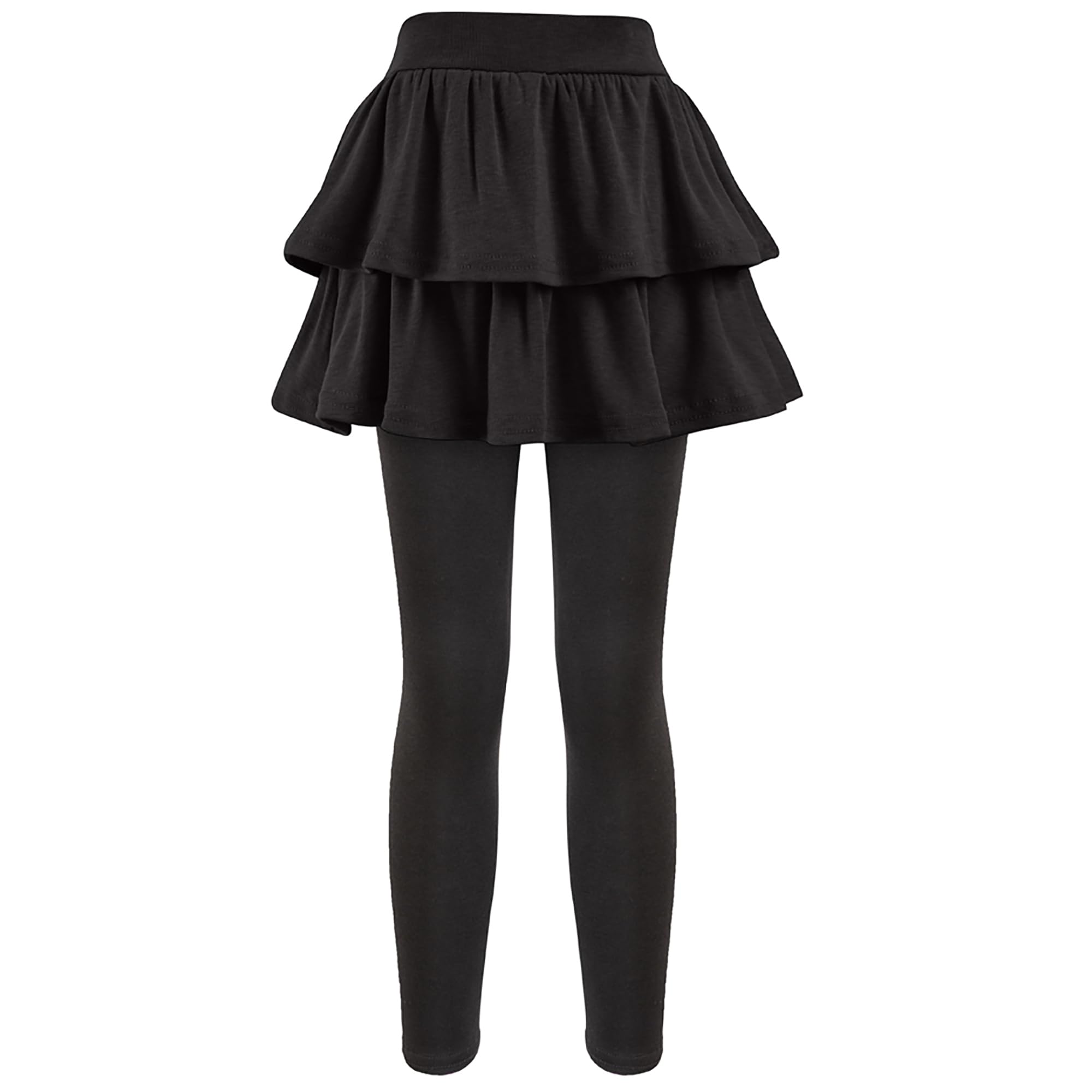 Girls School Uniform Pants Leggings with Skirts Stretch Warm Jegging 4-12 Years