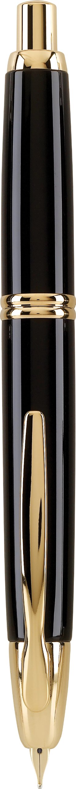 PILOT Vanishing Point Collection Refillable & Retractable Fountain Pen, Black Carbonesque Barrel with Rhodium Accents, Blue Ink, Medium Nib (60246)
