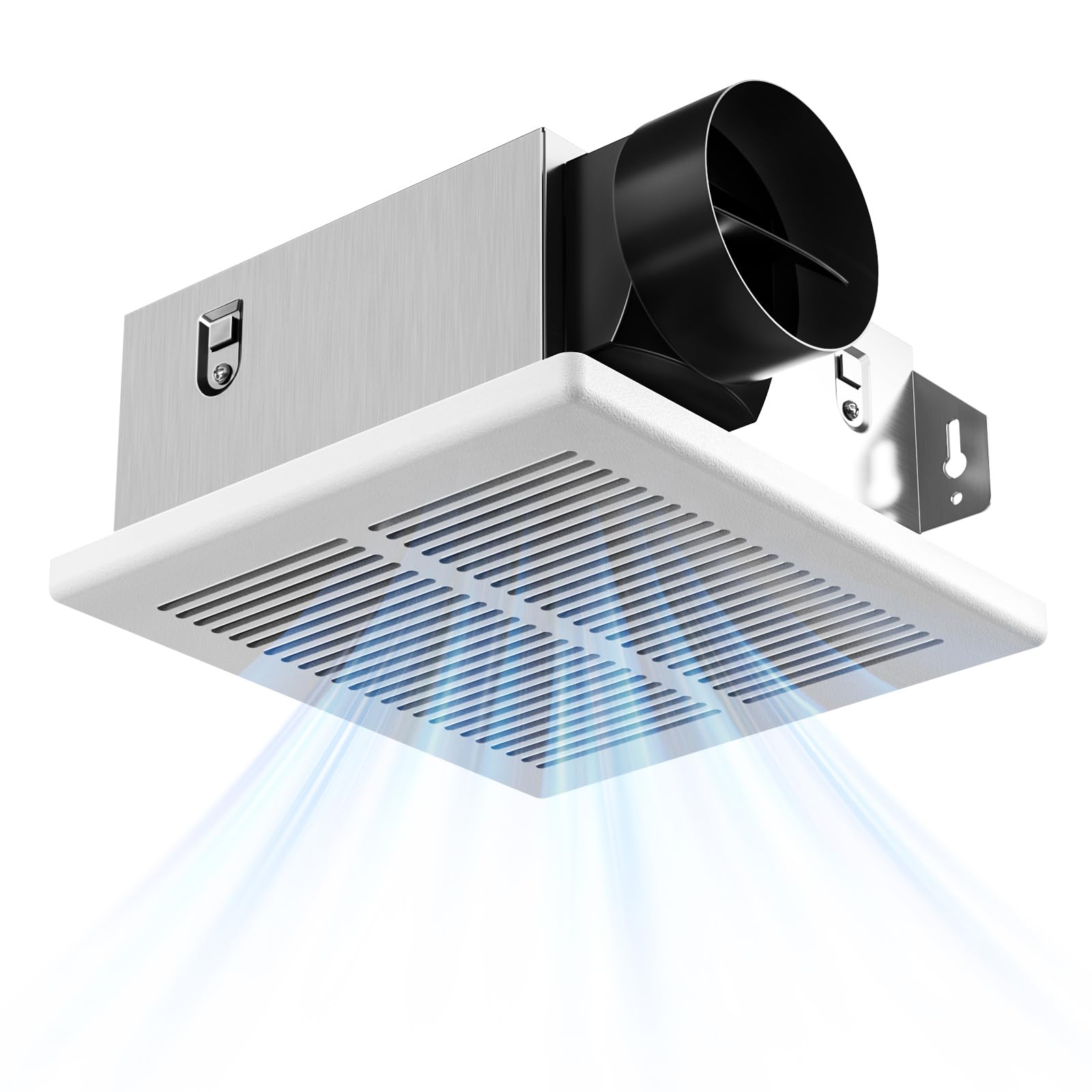 Amico Bathroom Exhaust Fan, 1.0 Sones, 80 CFM, Low Noise, Ceiling Mounted Retrofit Ventilation Fans, 4 Inch Duct, No Attic Access Needed- UL Certified