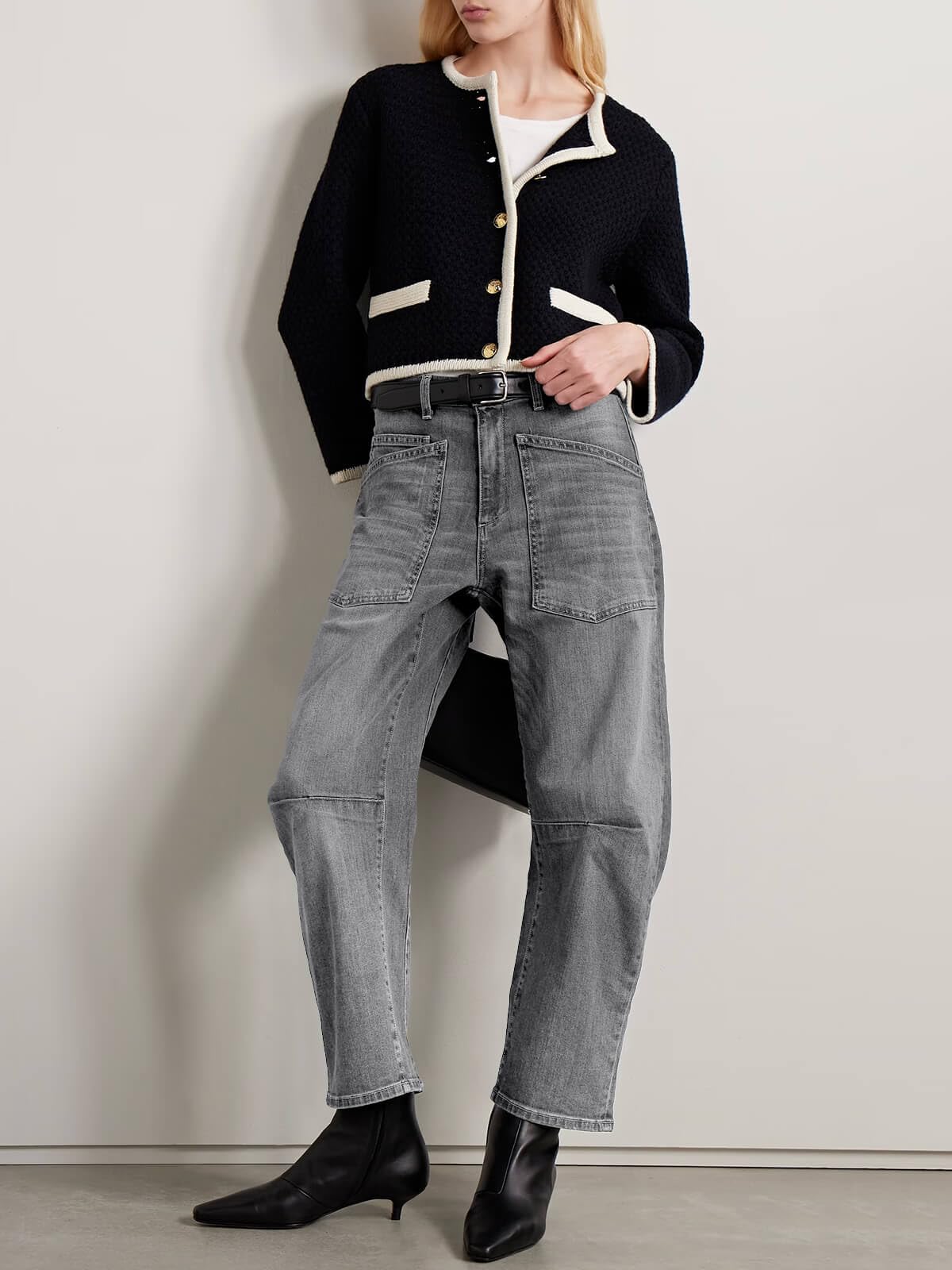 PLNOTME Womens Barrel Jeans High Waisted Baggy Boyfriend Wide Leg Denim Pants with Pockets