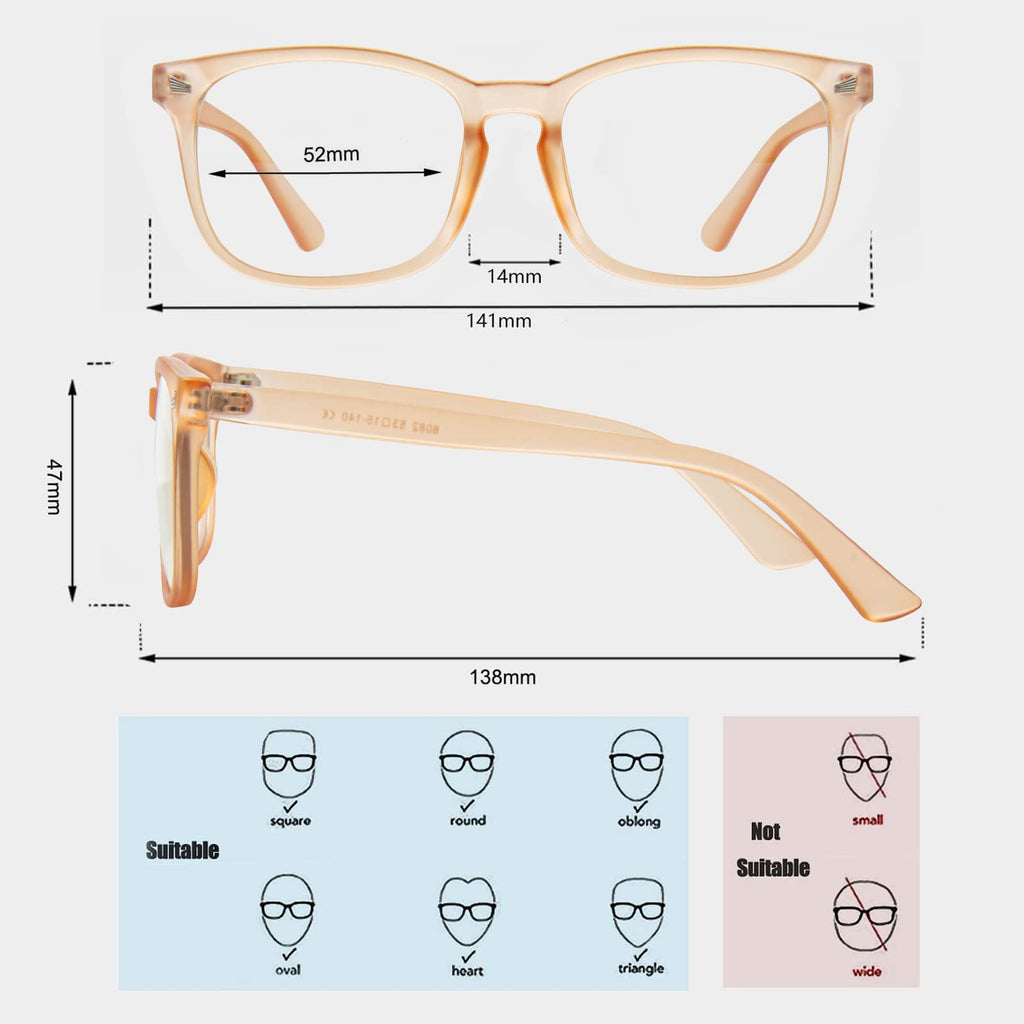 MAXJULI Blue Light Blocking Glasses,Computer Reading/Gaming/TV/Phones Glasses for Women Men(Transparent)