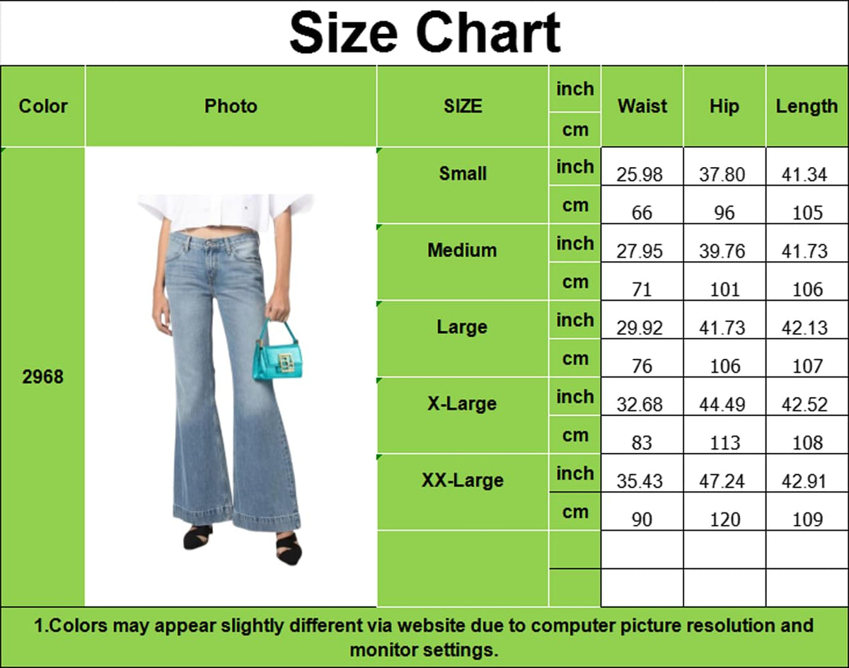 Bell Bottom Jeans for Women Ripped High Waisted Classic Flared Denim Pants
