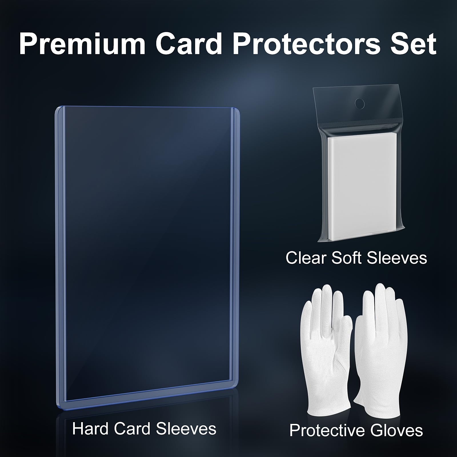 25 cargadores superiores de 55 puntos para tarjetas, cargadores superiores de 3 x 4 pulgadas de grosor con fundas suaves y gruesas para tarjetas de béisbol, baloncesto, fútbol