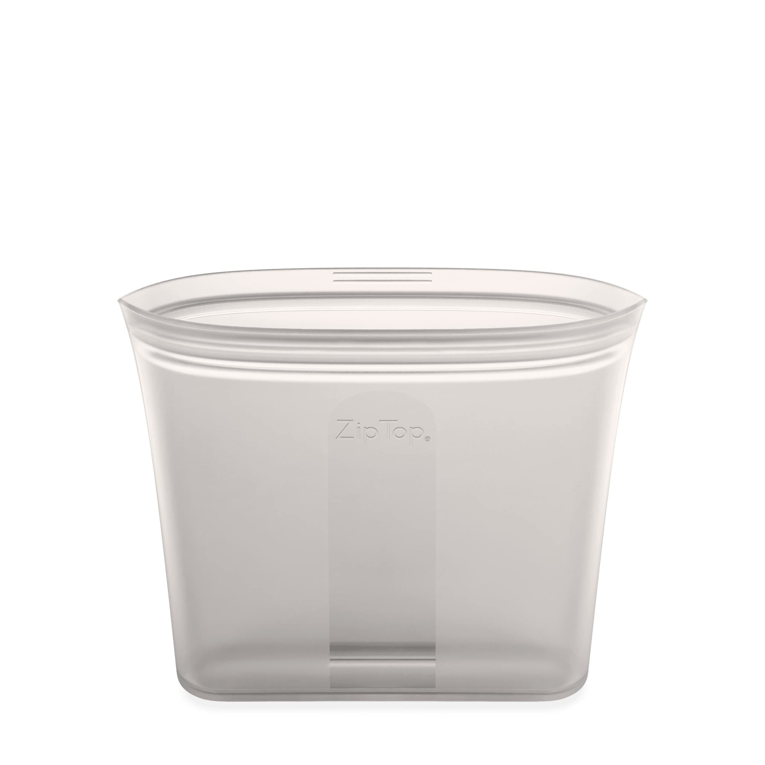 Zip Top Reusable Food Storage Bags | Small Cup [Frost] | Silicone Meal Prep Container | Microwave, Dishwasher and Freezer Safe | Made in the USA