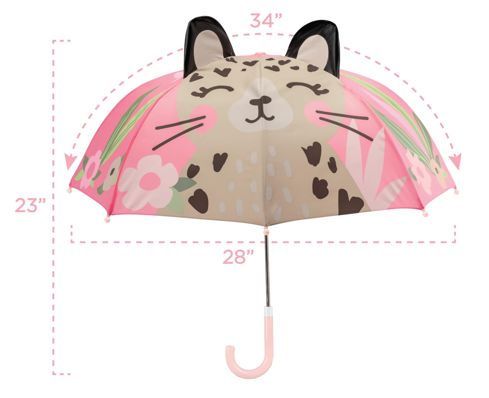 Stephen Joseph, 3D Pop Up Kids Umbrella, Cute Animals & Toddler Rain Umbrella Lightweight Easy Grip Handle for Boys Girls Ages 3-8