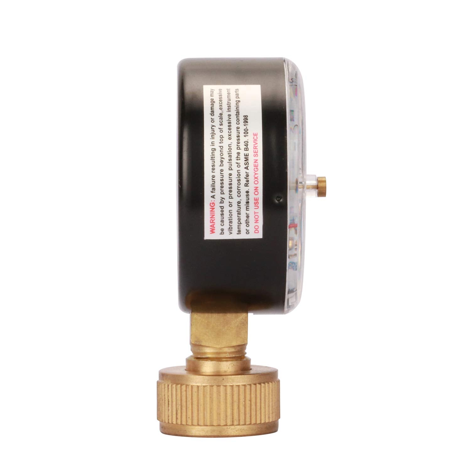 MEASUREMAN 2" Water Pressure Test Gauge, 3/4" Female Hose Thread, 0-200 psi/kpa with Maximum Pressure Memory (Pack of 2)