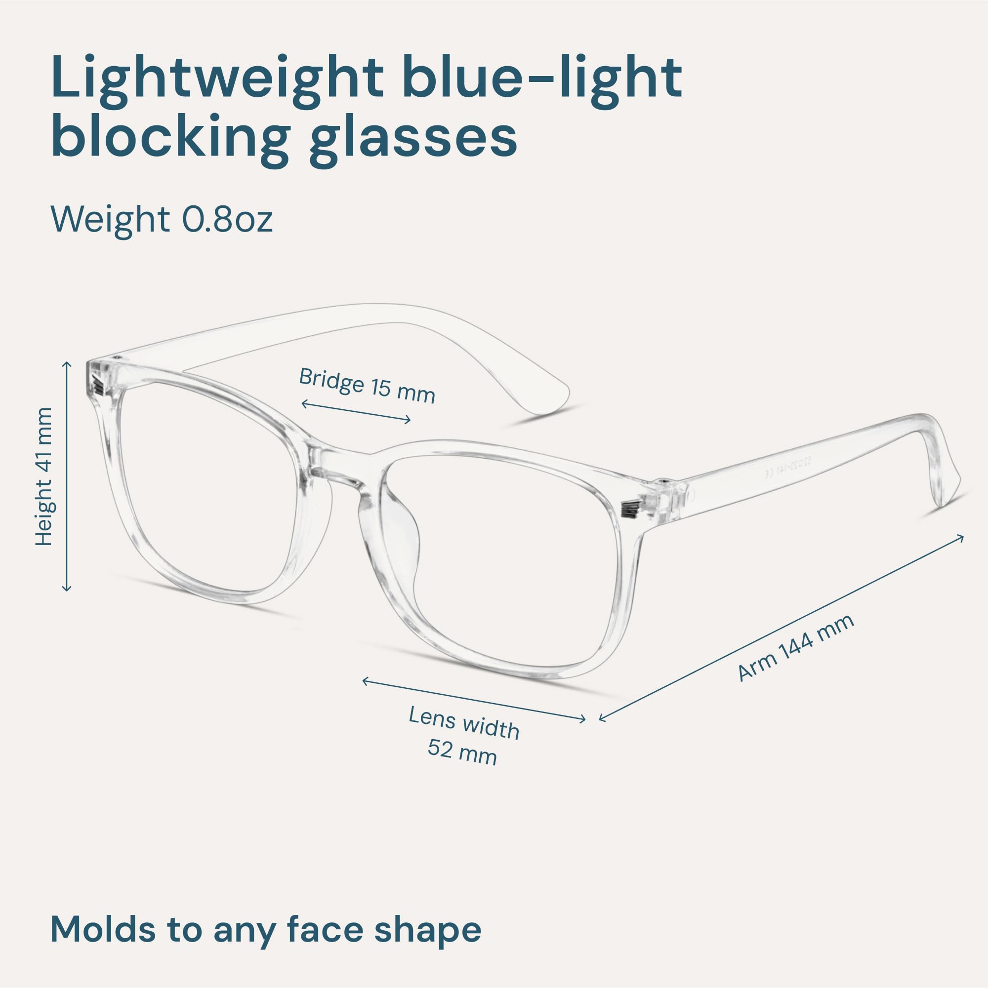 Gaoye Transparent, Clear Blue Light Glasses for Computer & Gaming - Anti UV Ray Lenses, Scratch-Resistant & Comfort Fit