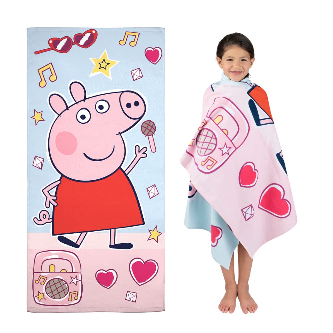 Barney Classic Kids Super Soft Cotton Bath/Pool/Beach Towel, 58 in x 28 in, (Offical Licensed Product) By Franco