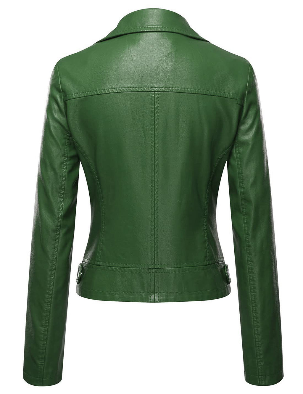 Tanming Women's Faux Leather Moto Biker Short Coat Jacket