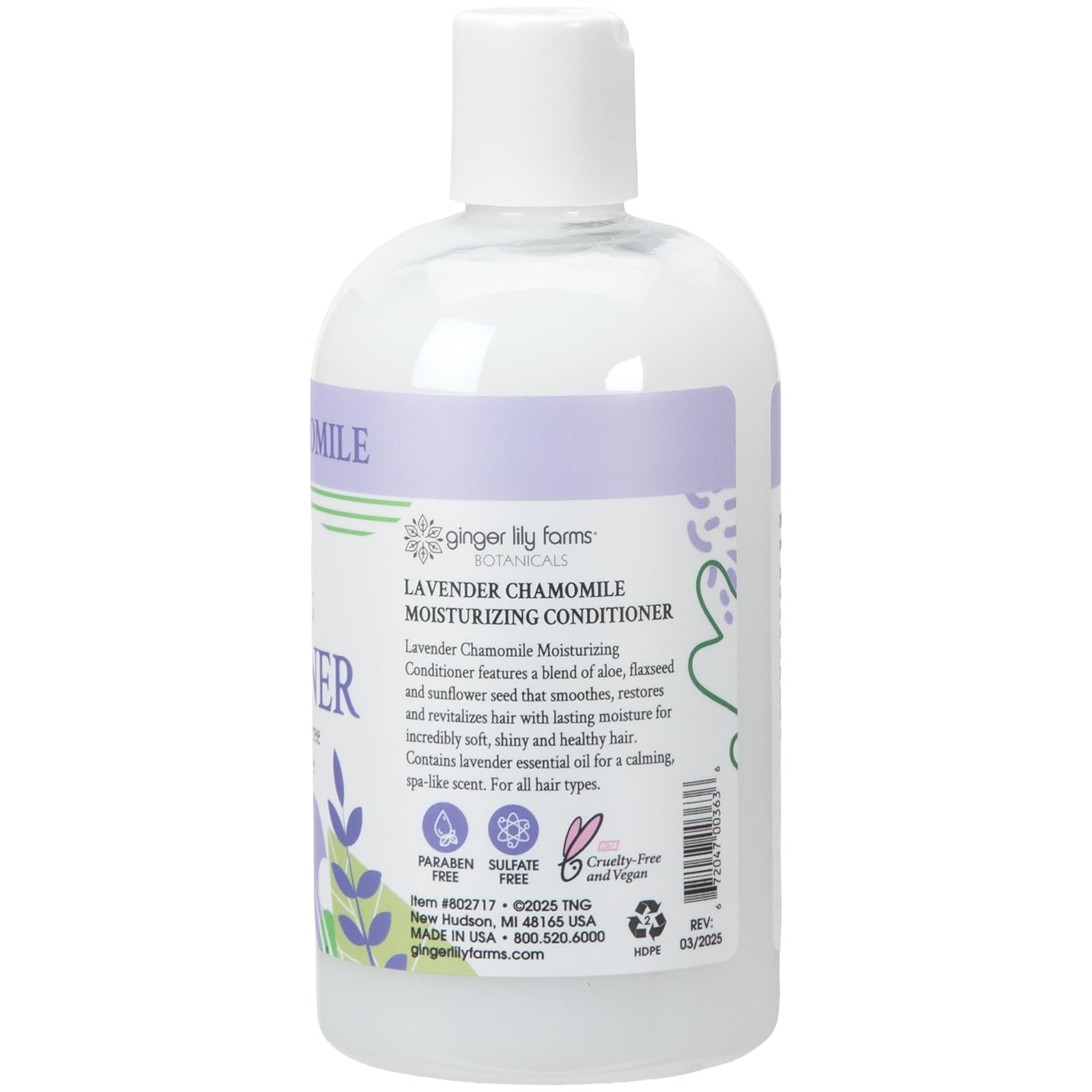 Ginger Lily Farms Botanicals Moisturizing Conditioner for Dry Hair, 100% Vegan & Cruelty-Free, Apple Pear Scent, 1 Gallon Refill (128 fl oz)