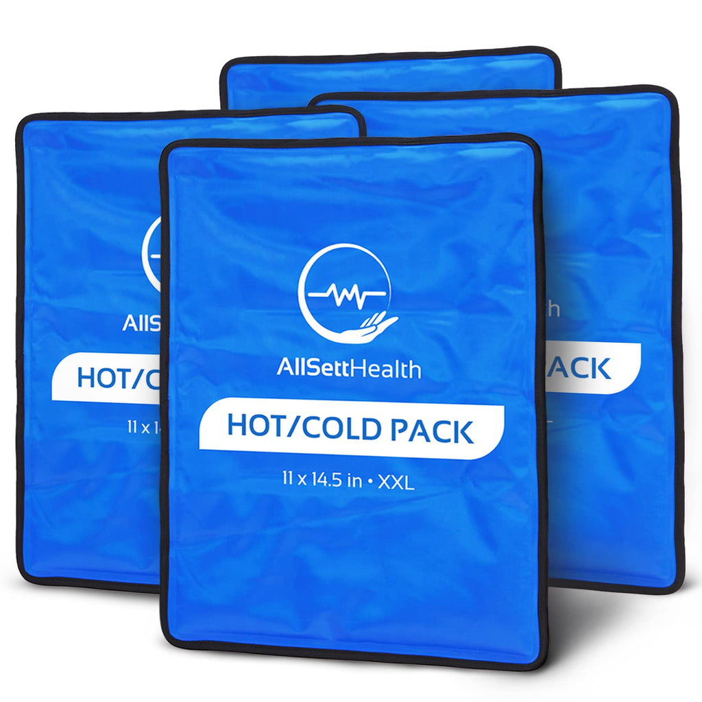 Reusable Ice Packs for Injuries Reusable | 11"x 14.5"- 2 Pack XL | Hot & Cold Pack | Large Ice Pack for Back Pain Relief, Flexible When Frozen | Cold Compress for Back, Knee, and Shoulder Injuries