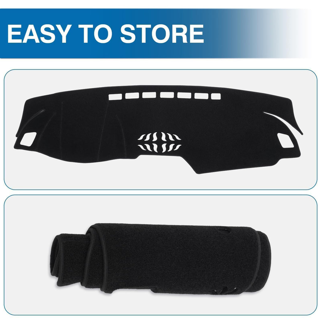 KUST Black Dash Cover for Ford Ranger 1995-2011/Ford Explorer 1995-2001/Mazda B2300 B2500 B3000 B4000 1995-2008/Mercury Mountaineer 1997-2001 Polyester Dashboard Cover Accessories for Ranger