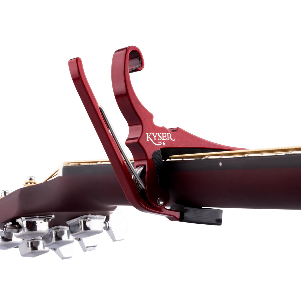 Kyser Musical Products Quick-Change Guitar Capo, KG6ABA, Abalone - For 6-String Acoustic Guitars, Made in USA, Quality, Strong, Lightweight, Quick & Easy Key Changes, Innovative, Perfect Fit