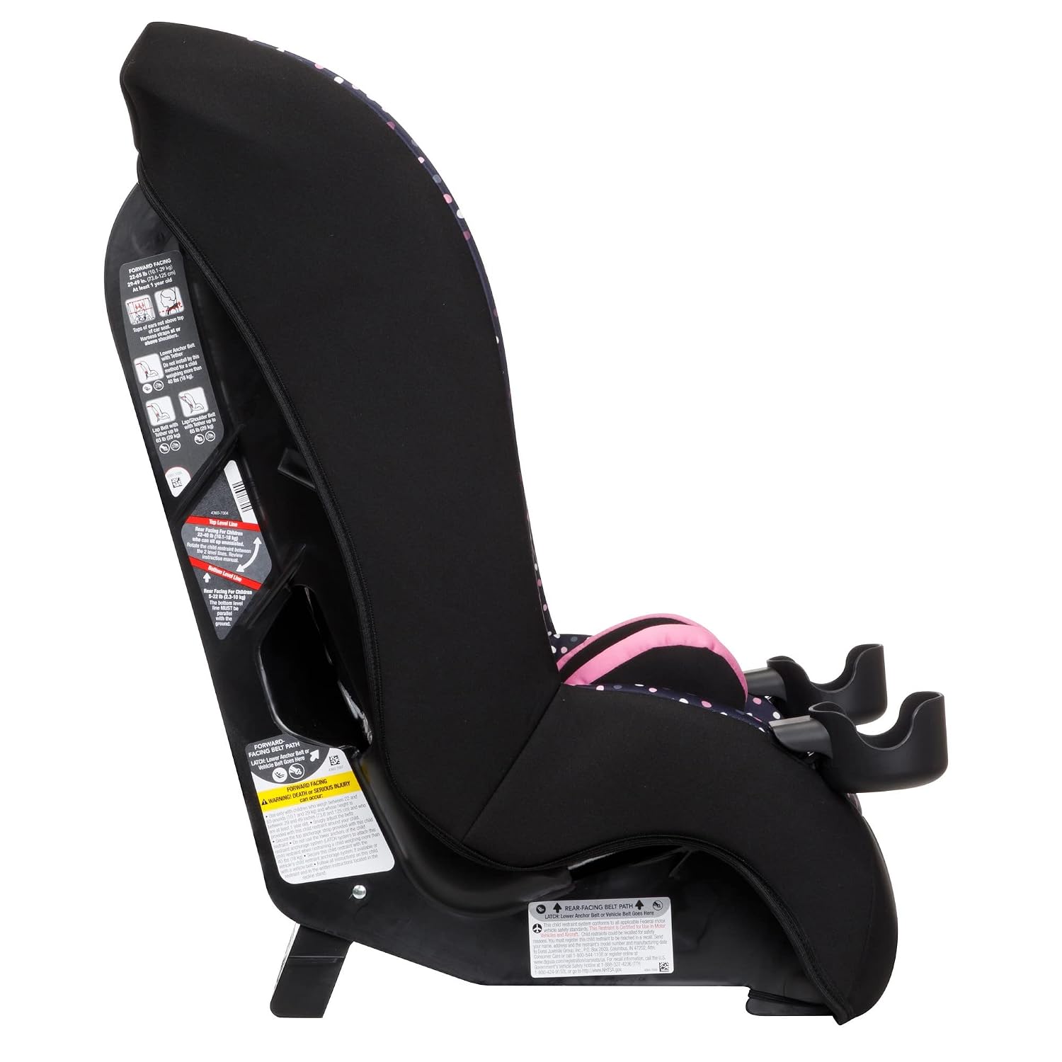 Disney Baby Jive 2 in 1 Convertible Car Seat, Minnie Dot Party