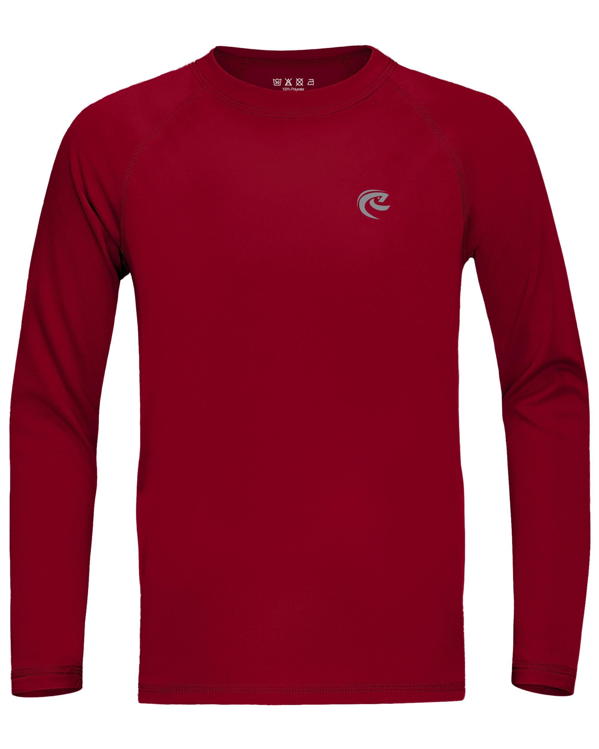 Boys UPF 50+ Swim Shirt Long Sleeve, 1 or 2 Pack UV Sun Protection Rash Guard, Youth Kids SPF Water Shirts for Beach Surf