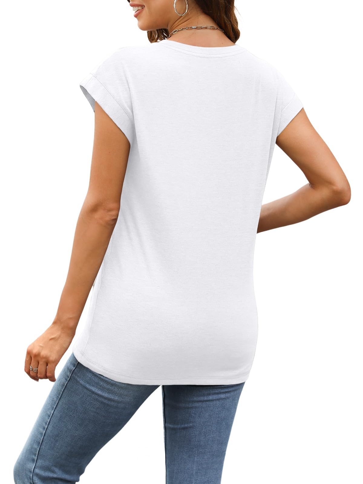 SUNBS 3 Pack Womens Summer Cap Sleeve T Shirts Business Casual Dressy Tops