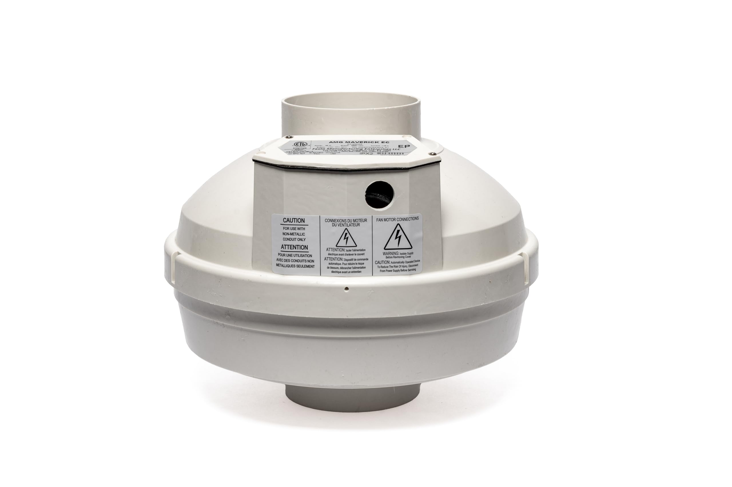 Festa AMG Surge EC Radon Fan – 3“ Installation Kit - Quiet and Energy Efficient Radon Mitigation Inline Fans – High Performance 3” Duct Fan