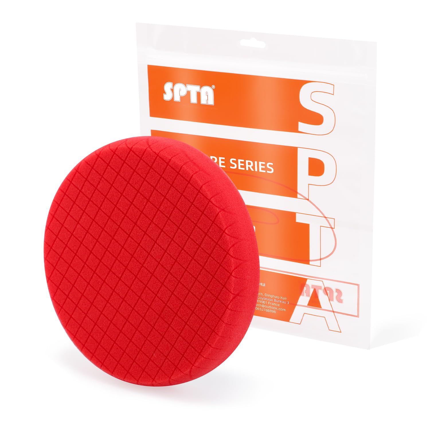 Blue T60 Moderate-Cut Foam Polishing Pads, SPTA 1Pc 3.5 Inch Face for 3 Inch 80mm Backing Plate Compound Buffing Sponge Pads for Car Buffer Polisher Compounding, Polishing and Waxing -FPTSS3G