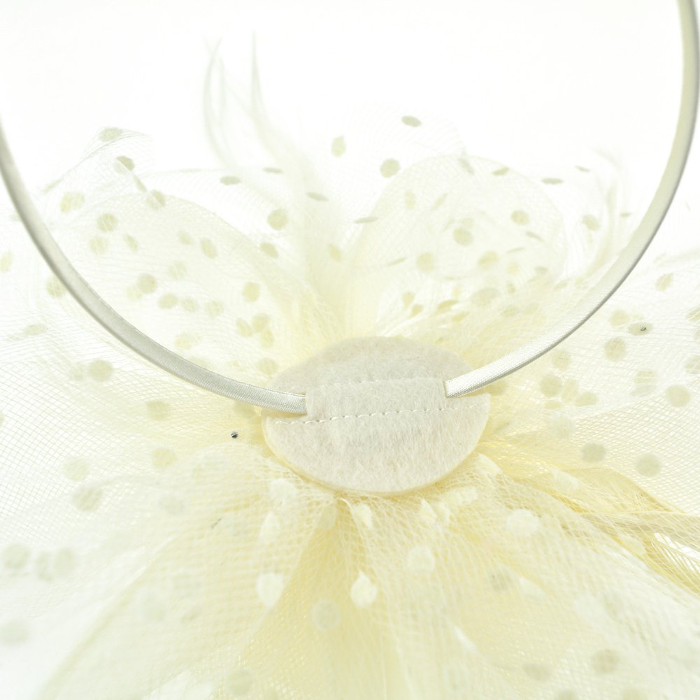 AQOKKA Women Fascinators Hats Flower Fascinators with Headband and Clip Tea Party Headwear for Women and Girls