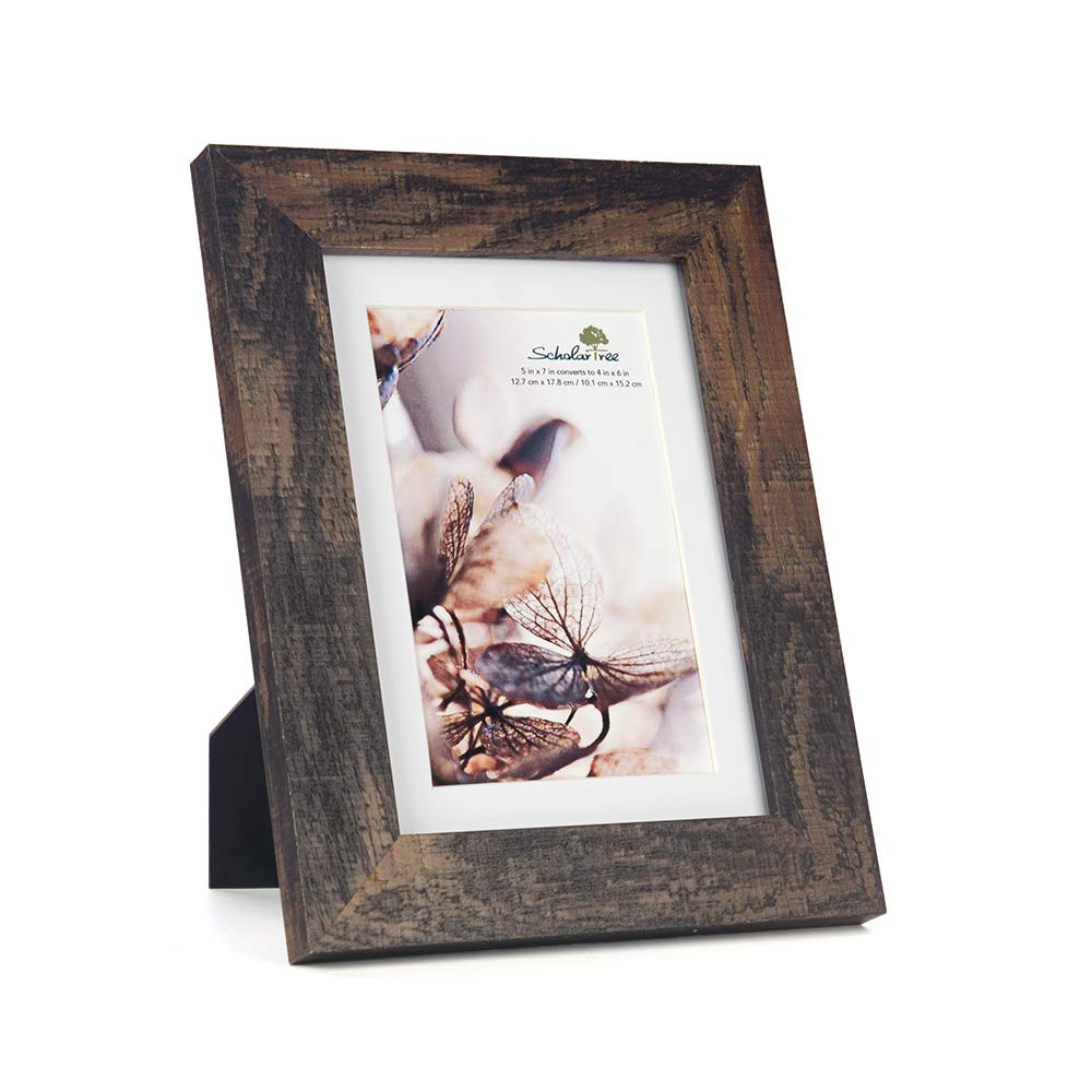 5x7 Picture Frame Gold, Display 5x7 without Mat or 4x6 with Mat, Wall Gallery Photo Frames