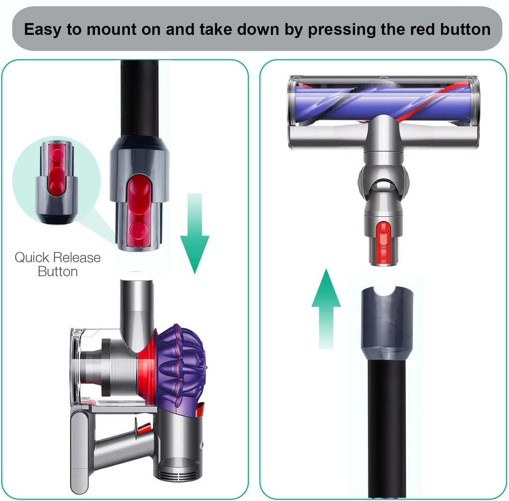 GYLBF Quick Release Wand Compatible for Dyson V15 V11 V10 V8 V7 Stick Vacuum Cleaners, Vacuums Attachment Extension Tube, 28.3 IN (Black)