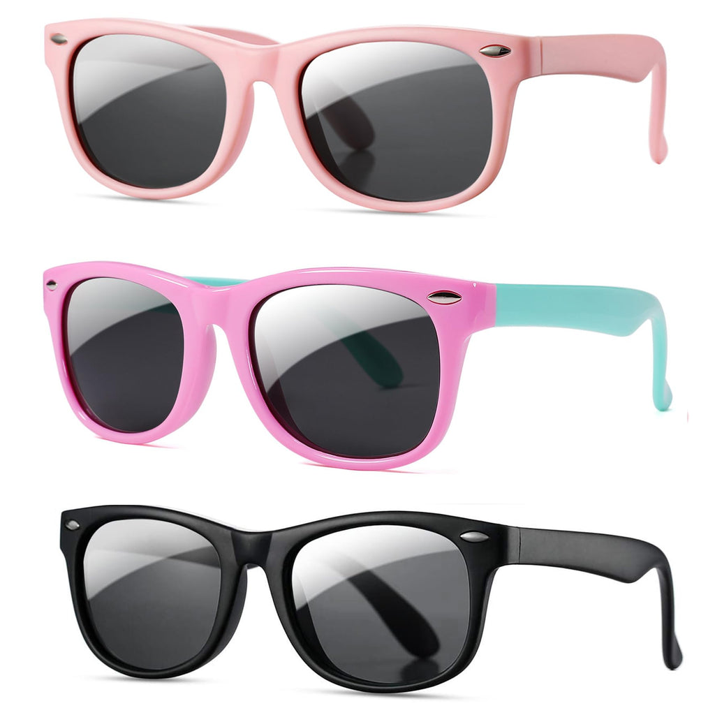 Pro Acme Kids Polarized Sunglasses, Flexible TPEE Frame Shades for Toddler Girls Boys, Ages 3-12