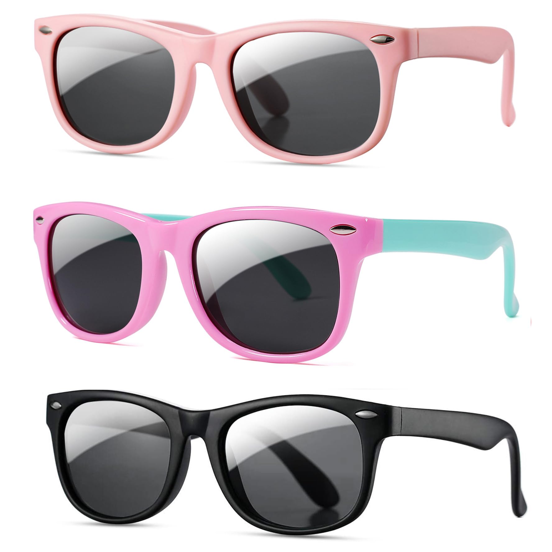 Pro Acme Kids Polarized Sunglasses, Flexible TPEE Frame Shades for Toddler Girls Boys, Ages 3-12