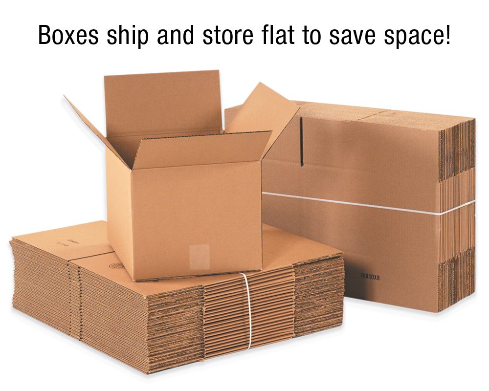 BOX USA 4x4x40 Tall Corrugated Boxes, Tall, 4L x 4W x 40H, Pack of 25 | Shipping, Packaging, Moving, Storage Box for Home or Business, Strong Wholesale Bulk Boxes