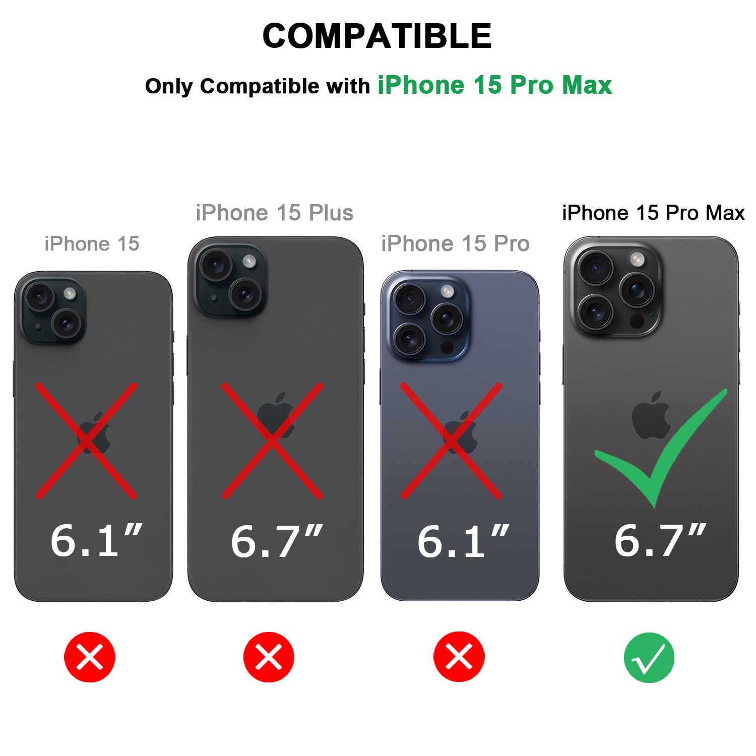 TENDLIN Compatible with iPhone 15 Case Wood Grain with Carbon Fiber Texture Design Leather Hybrid Slim Case (Black)