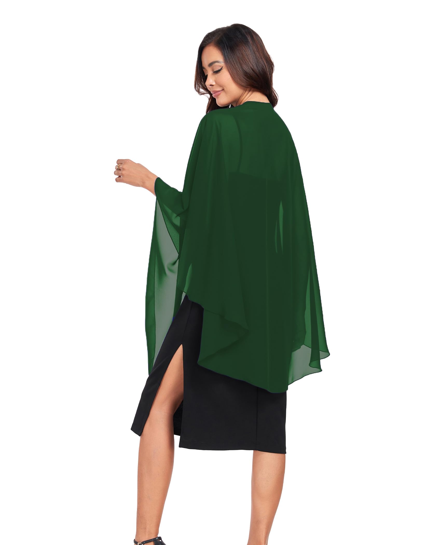 TONGFANTFL Shawls Wraps for Evening Wedding Party Chiffon Scarf Soft Bridal Wraps Wedding Guest Shawl Coverage