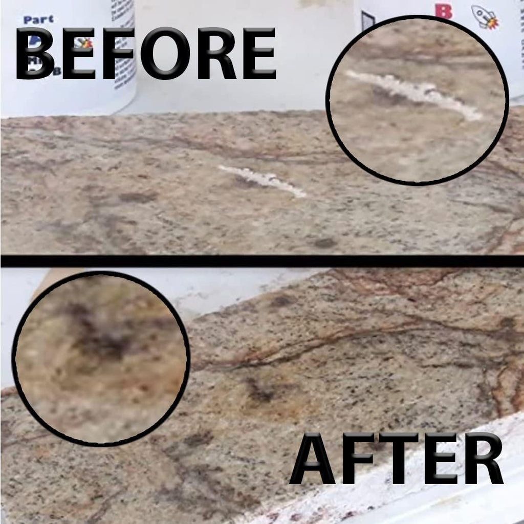 RocketGel 25 Minute Professional Epoxy Countertop Kit for Granite, Tile, and Quartz Countertop Repair Kit, Tile Crack Repair, Chips and Fills Epoxy Grout (4oz)