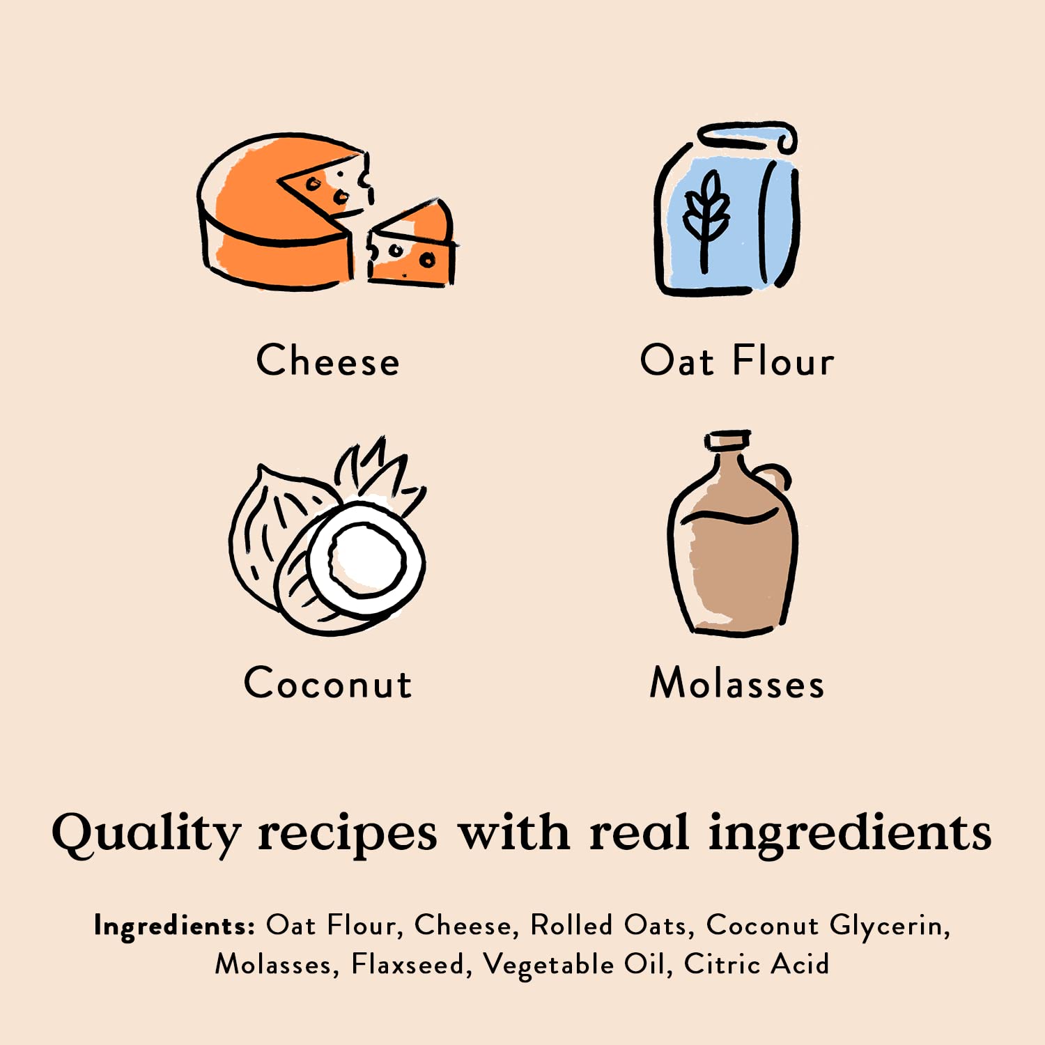 Bocce's Bakery Bac'n Nutty Soft & Chewy Dog Treats, Wheat-Free PB & Bacon Flavored All Natural Limited Ingredient Oven Baked Cookies for Dogs, 6 oz Bag