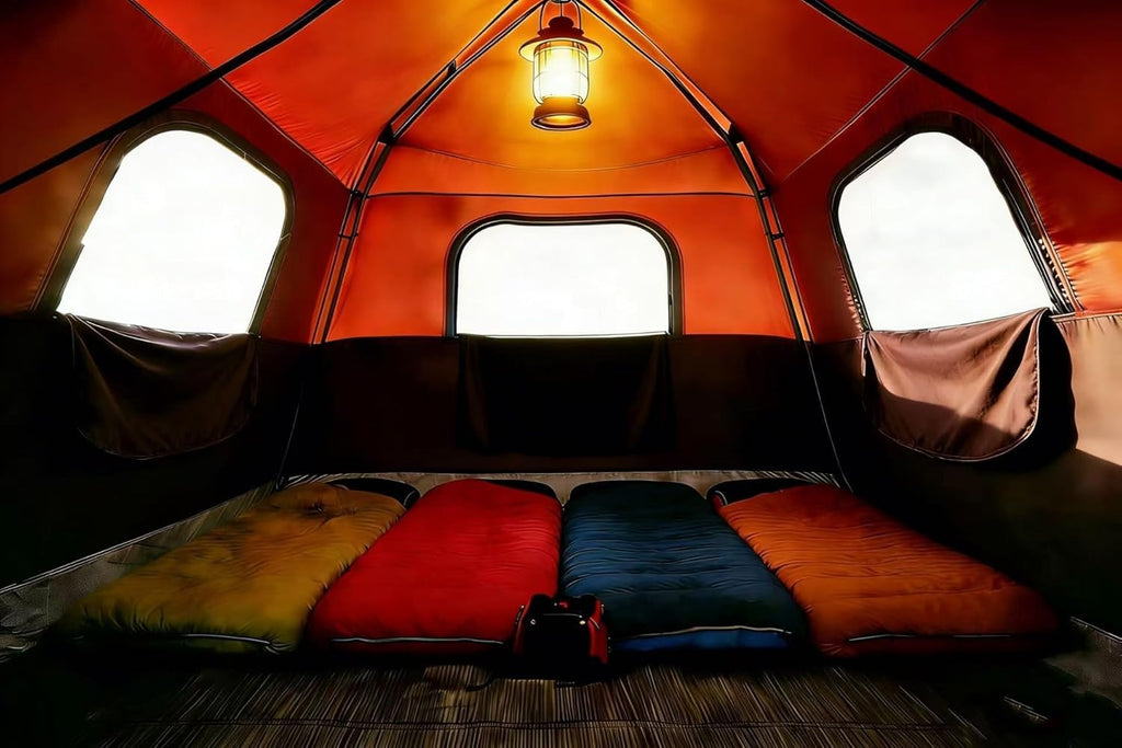 3/4 Person Camping Tent with 1 Door, 4 Windows, and Upgraded Ventilation– Instant Setup, Waterproof, 8'x 8'x 67''Oxford Fabric Floor Pop Up in 60 Seconds Includes Rainfly and Backpack