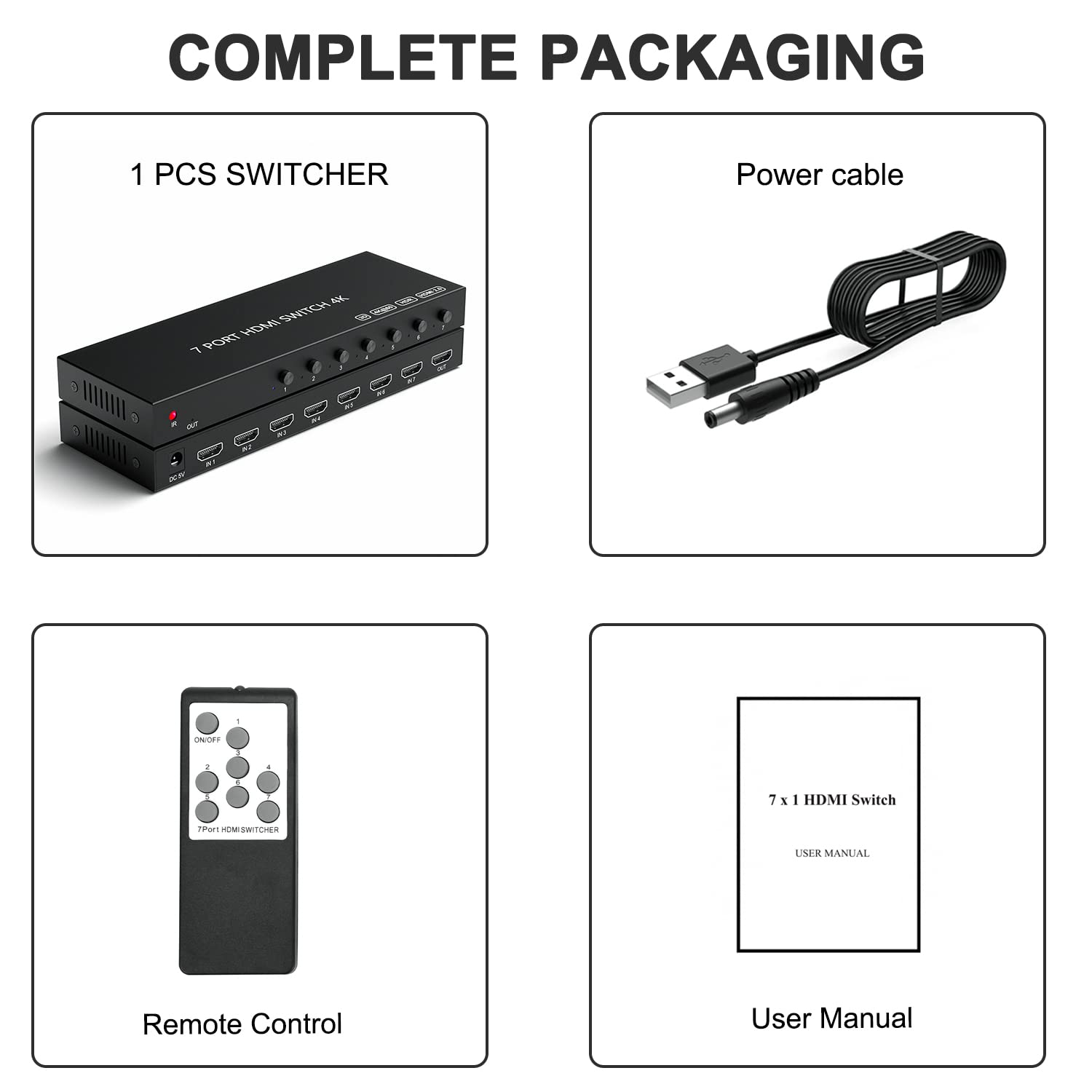 HDMI 2.1 Bi-Directional Switch Ultra HD 8K HDMI Switcher 2 in 1 Out/ 1 in 2 Out HDMI Switch Supports 8K@60Hz/ 4K@120Hz 48Gbps Compatible with Switch/Switch OLED PS5/4 Xbox Roku Apple TV Fire TV Stick