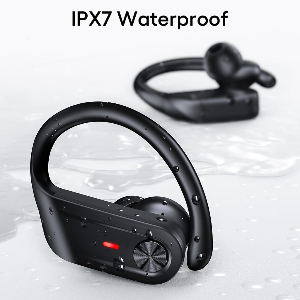 TAGRY Active Noise Cancelling Earbuds with Transparency Mode Bluetooth Headphones with Earhooks Sports